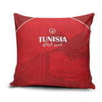 Tunisia Football Pillow Cover Red Eagles of Carthage