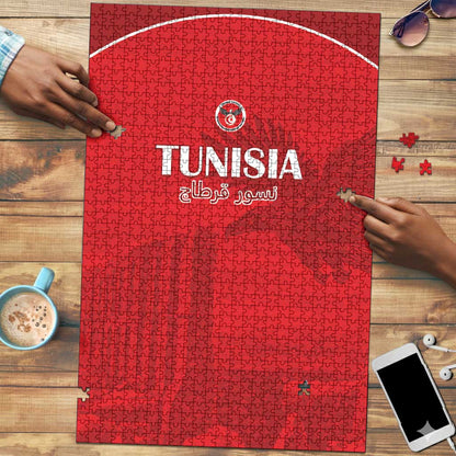 Tunisia Football Puzzle Red Eagles of Carthage