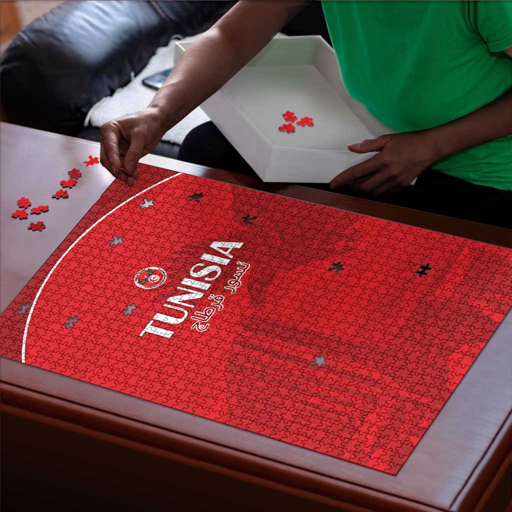 Tunisia Football Puzzle Red Eagles of Carthage