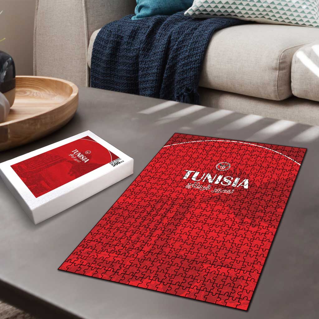 Tunisia Football Puzzle Red Eagles of Carthage