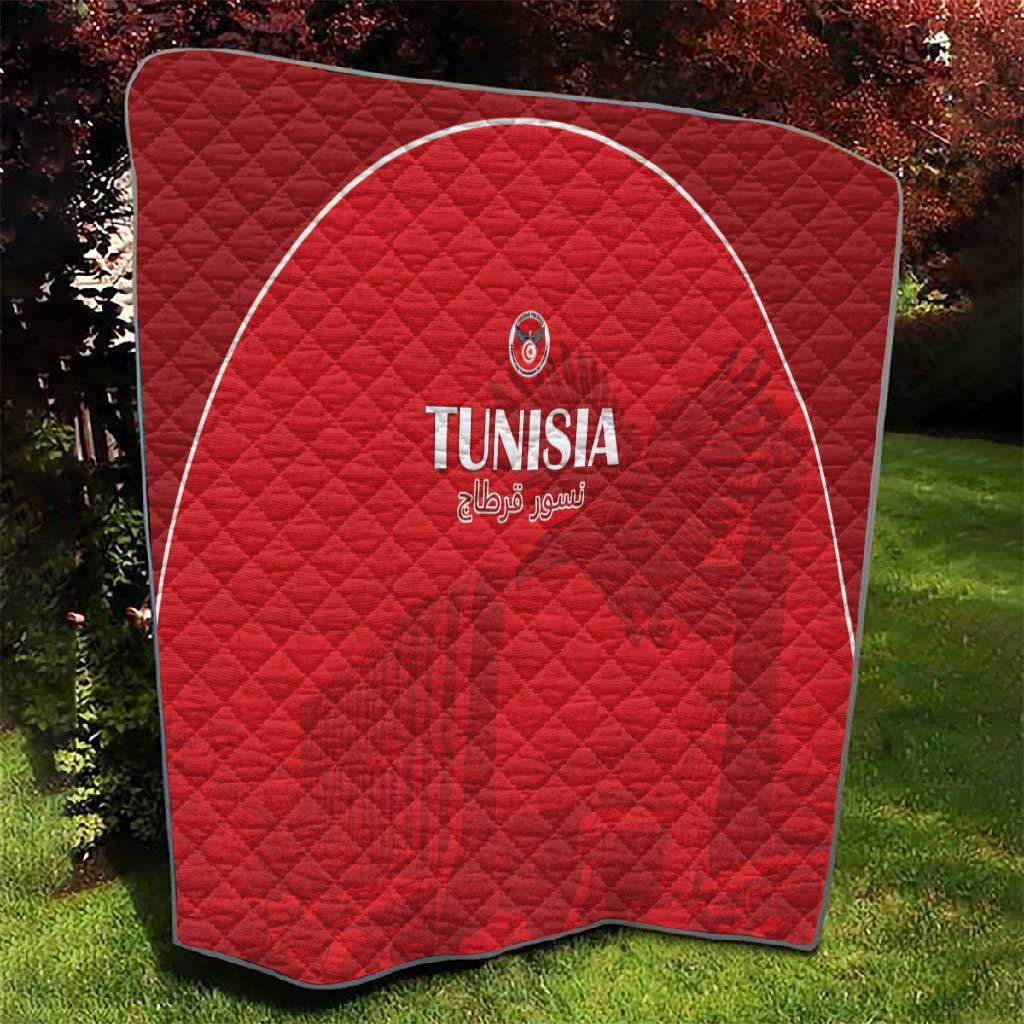 Tunisia Football Quilt Eagles of Carthage Go Champion - Red Color - African Pride