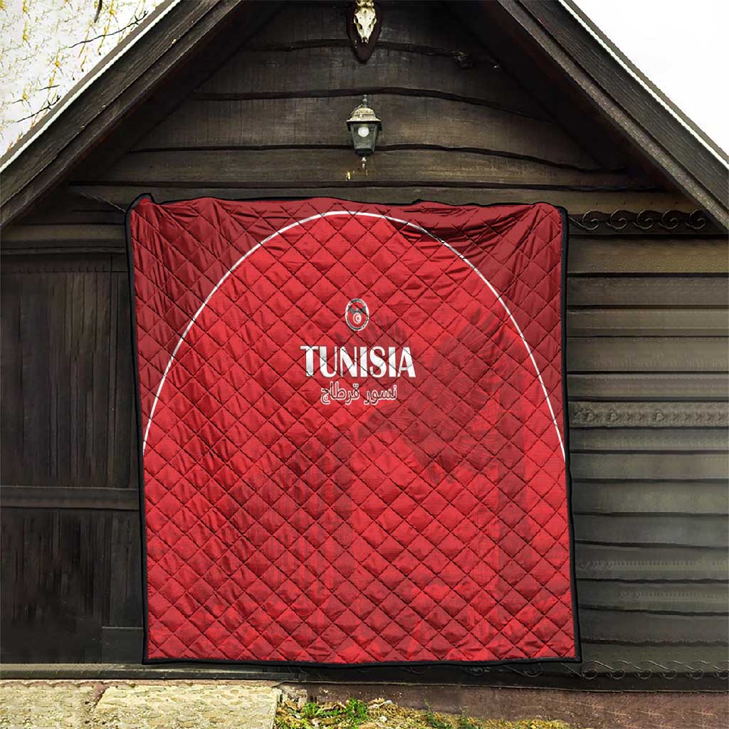 Tunisia Football Quilt Eagles of Carthage Go Champion - Red Color - African Pride