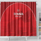 Tunisia Football Shower Curtain Eagles of Carthage Go Champion - Red Color - African Pride