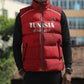 Custom Tunisia Football Sleeveless Puffer Jacket Red Eagles of Carthage
