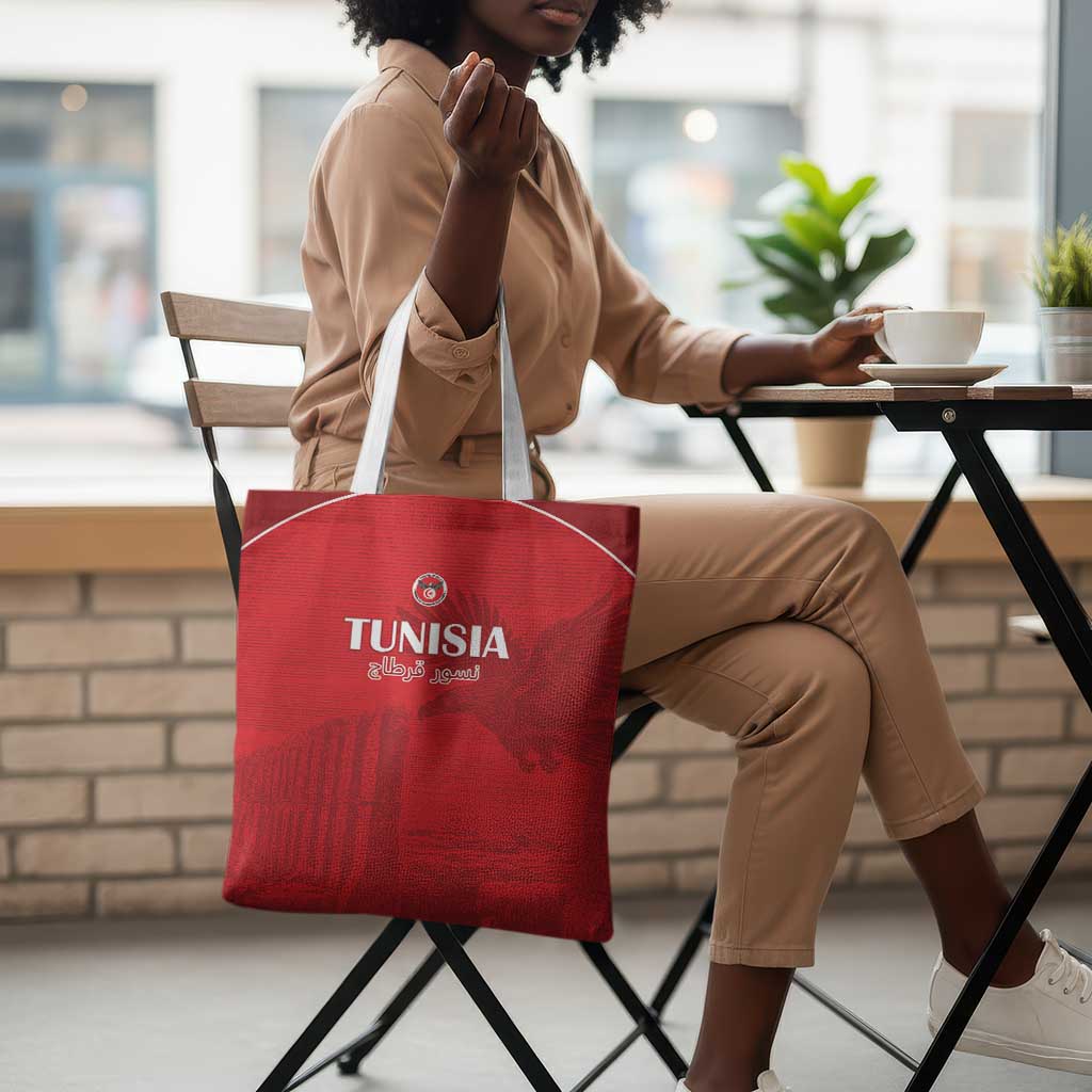 Tunisia Football Tote Bag Red Eagles of Carthage