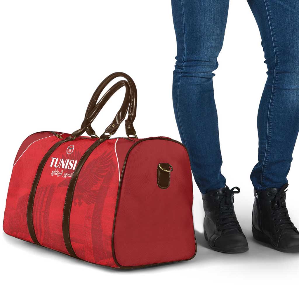 Tunisia Football Travel Bag Red Eagles of Carthage