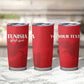 Custom Tunisia Football Tumbler Cup Eagles of Carthage Go Champion - Red Color - African Pride