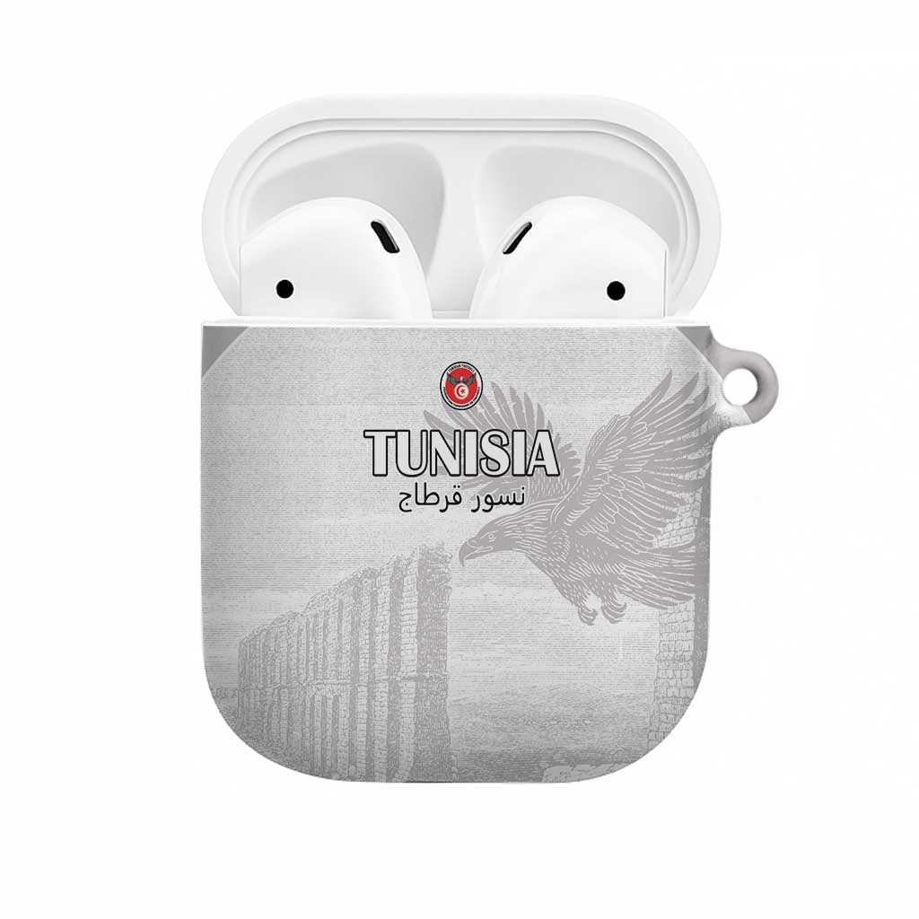 Tunisia Football AirPods Case White Eagles of Carthage