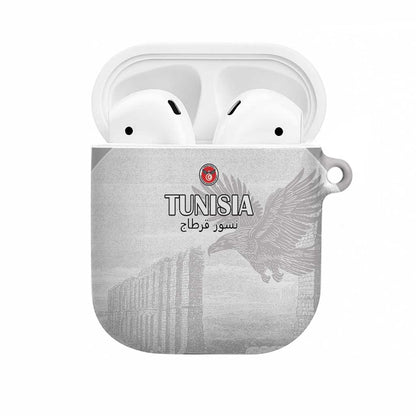 Tunisia Football AirPods Case White Eagles of Carthage