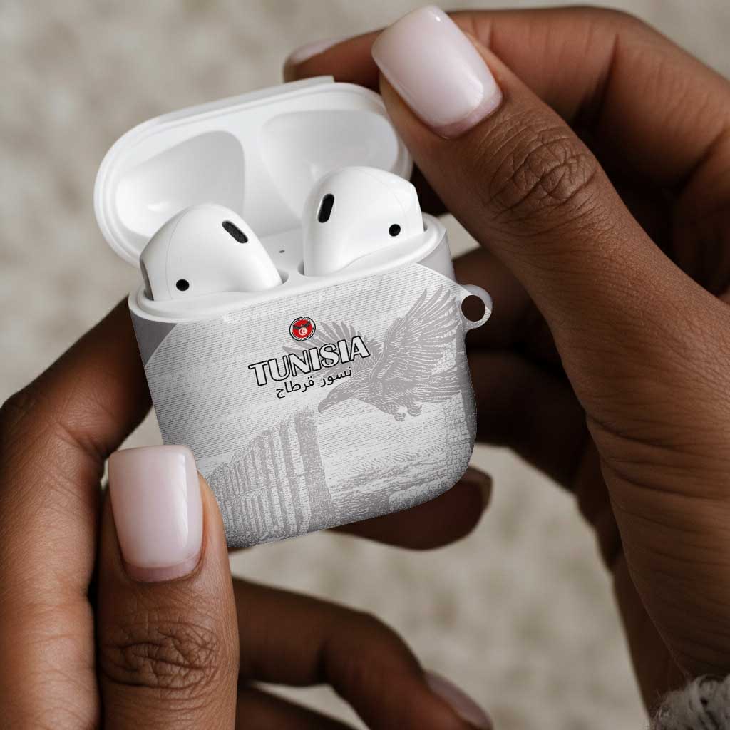 Tunisia Football AirPods Case White Eagles of Carthage