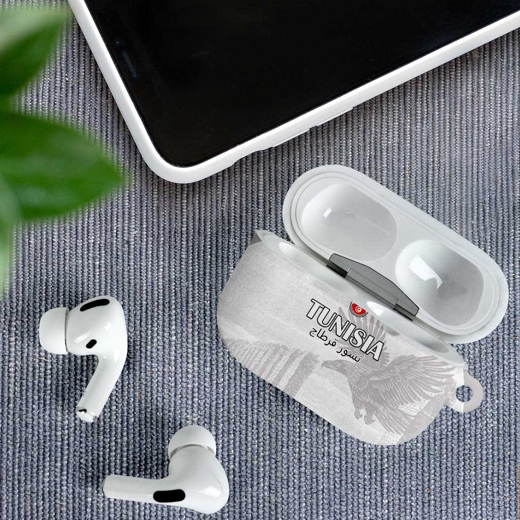 Tunisia Football AirPods Case White Eagles of Carthage