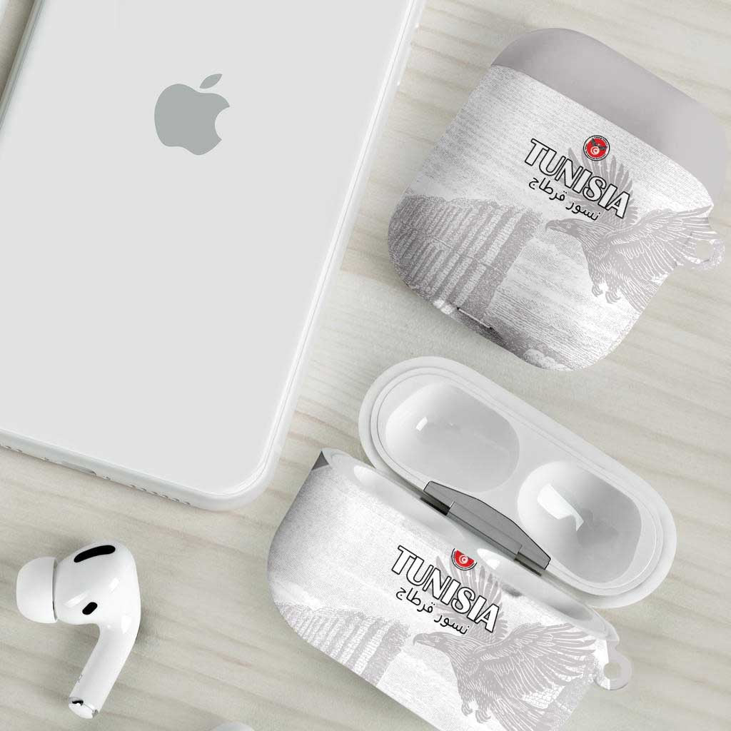 Tunisia Football AirPods Case White Eagles of Carthage