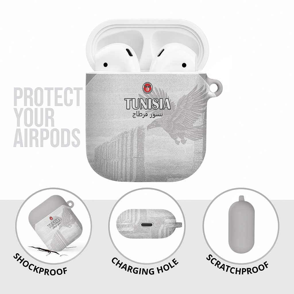 Tunisia Football AirPods Case White Eagles of Carthage