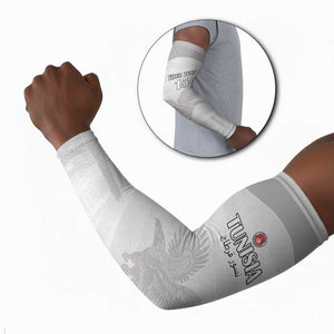 Custom Tunisia Football Arm Sleeves White Eagles of Carthage