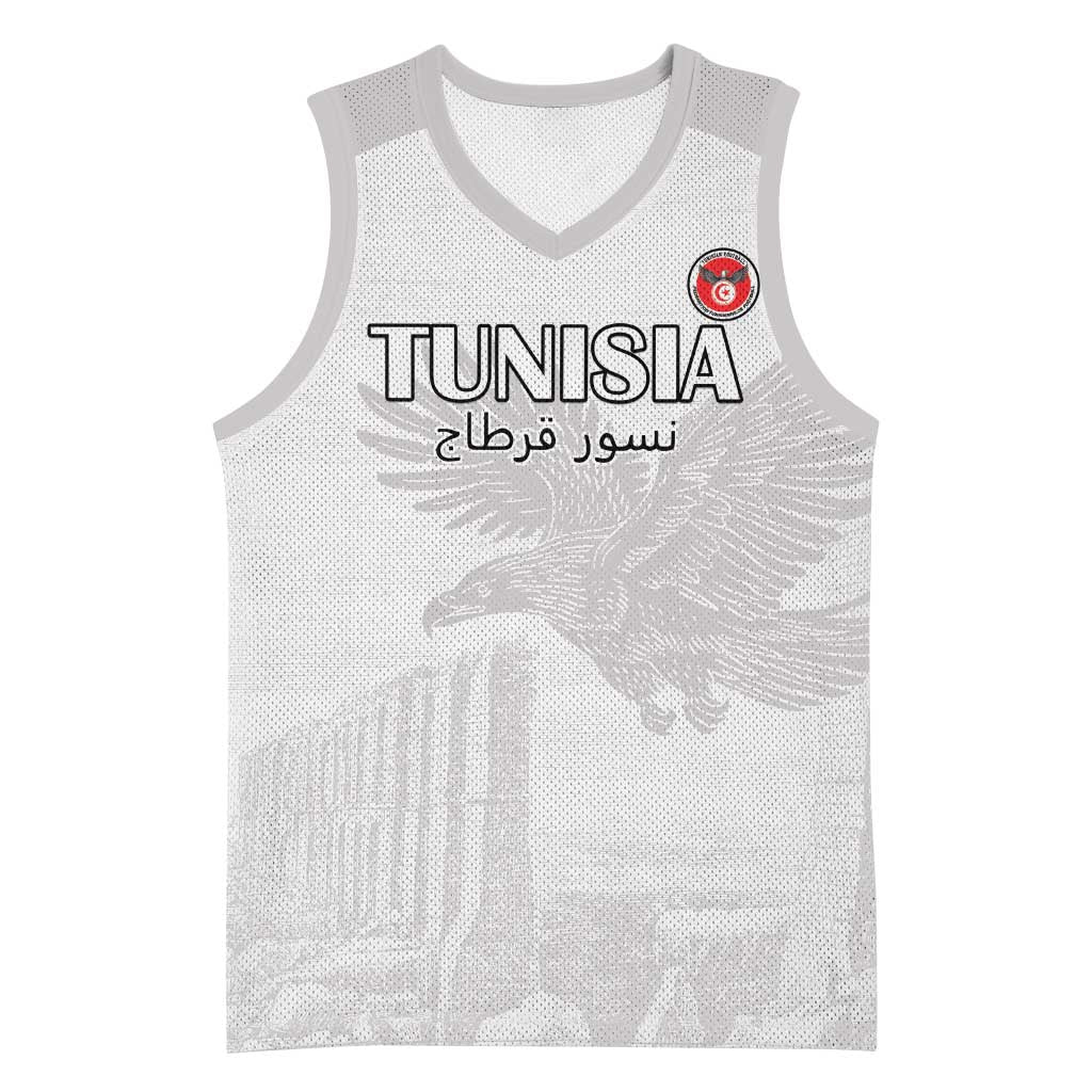 Custom Tunisia Football Basketball Jersey Eagles of Carthage Go Champion - White Color LT15