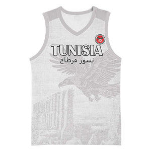 Custom Tunisia Football Basketball Jersey Eagles of Carthage Go Champion - White Color LT15