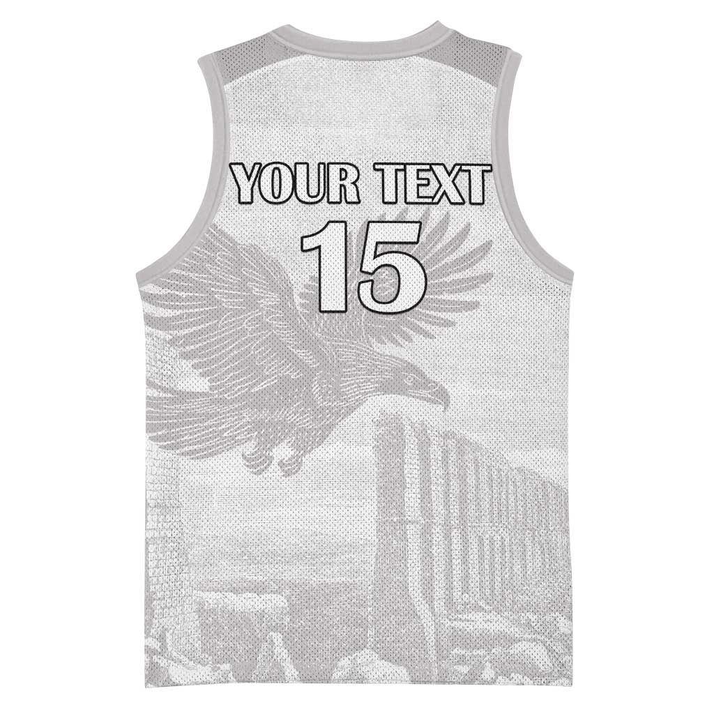 Custom Tunisia Football Basketball Jersey Eagles of Carthage Go Champion - White Color LT15