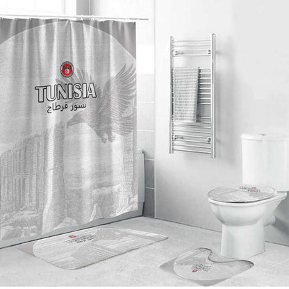 Tunisia Football Bathroom Set White Eagles of Carthage
