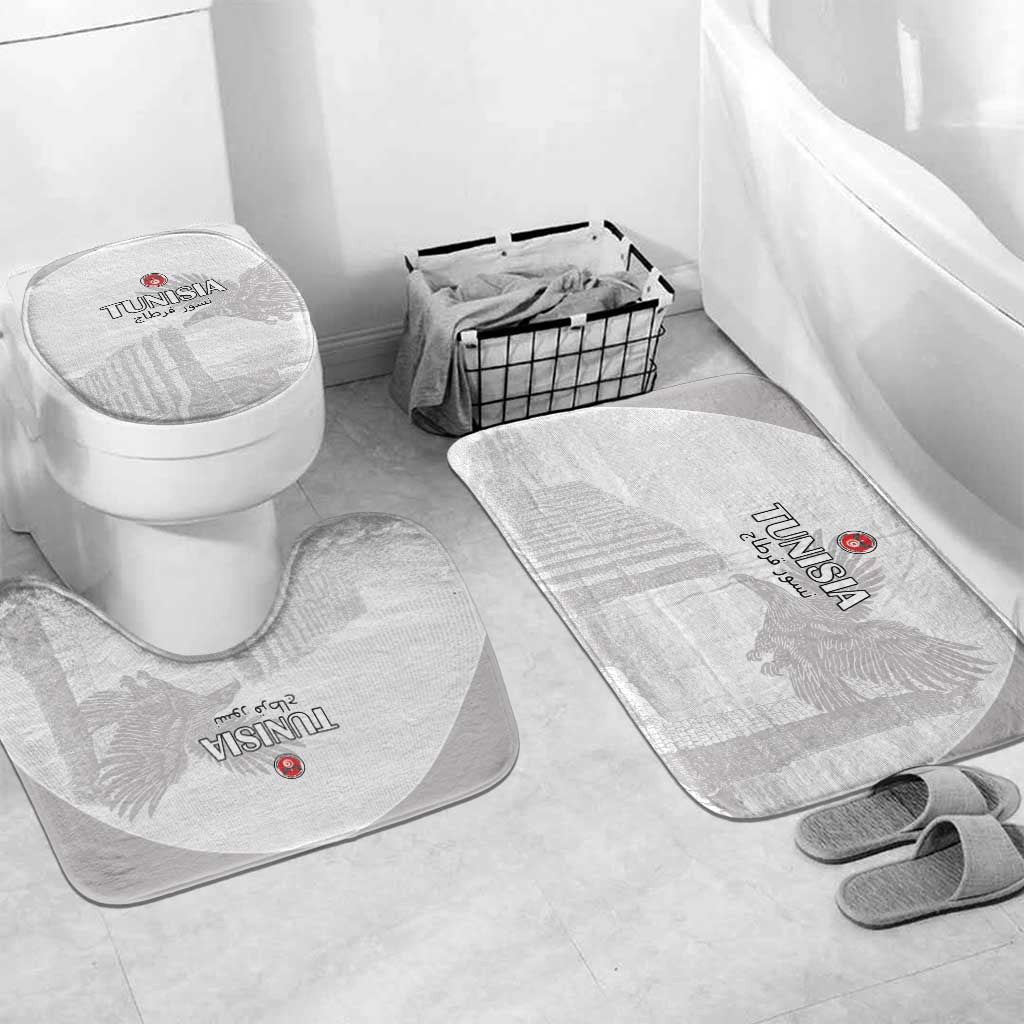 Tunisia Football Bathroom Set White Eagles of Carthage
