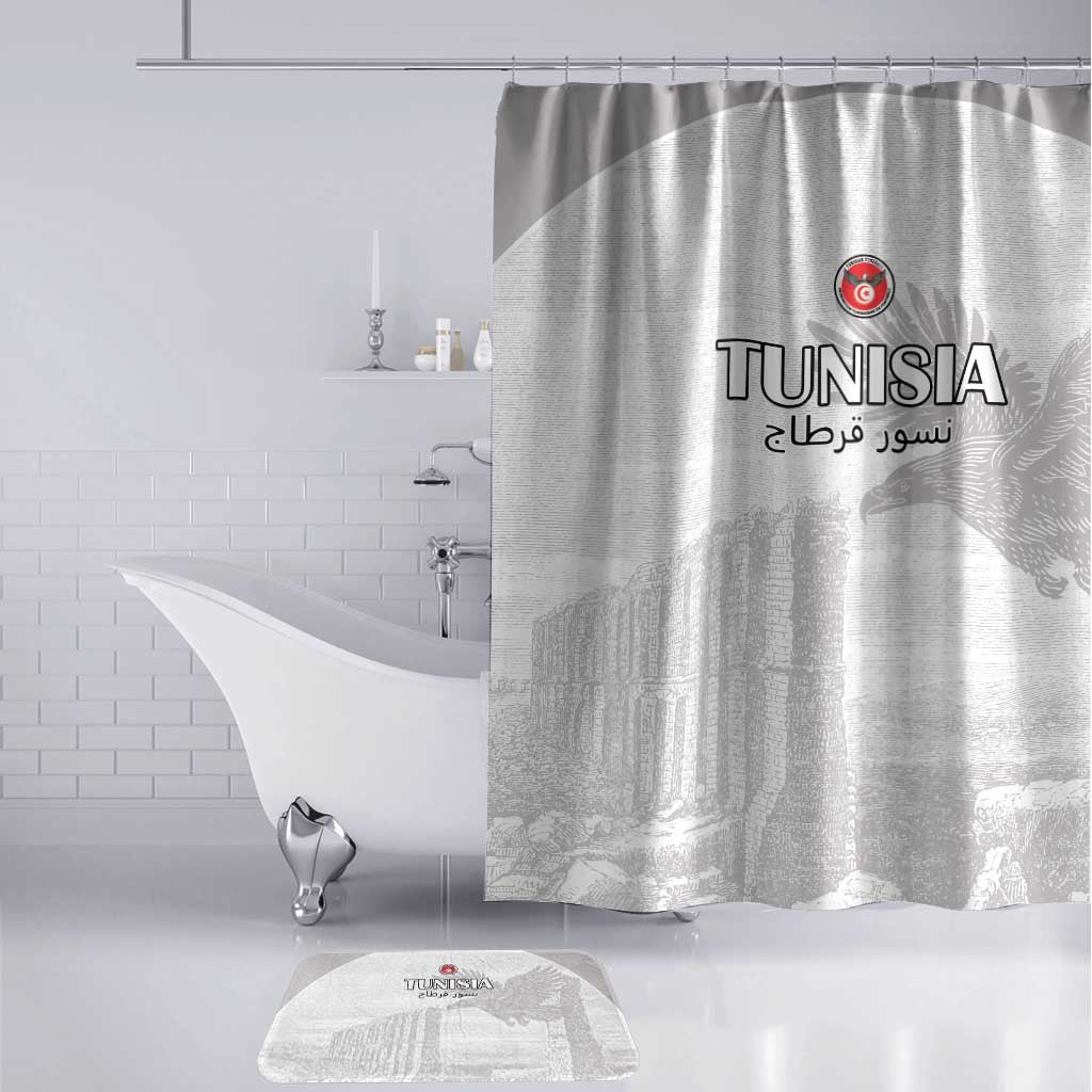 Tunisia Football Bathroom Set White Eagles of Carthage