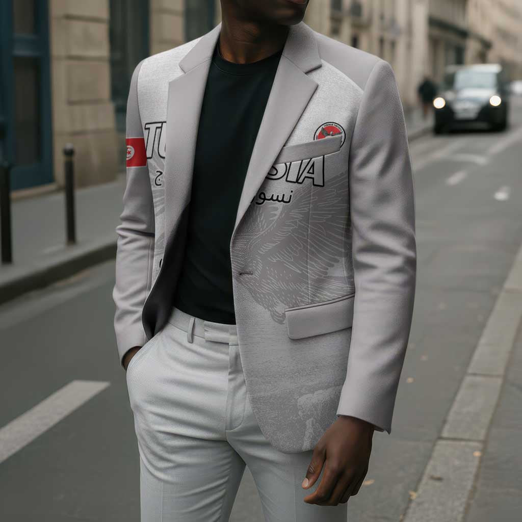 Custom Tunisia Football Blazer White Eagles of Carthage