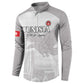 Custom Tunisia Football Button Sweatshirt White Eagles of Carthage