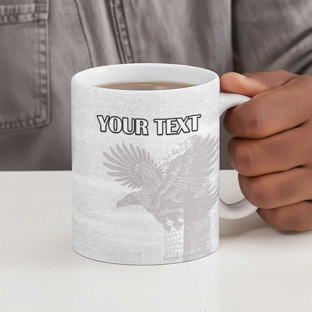 Custom Tunisia Football Ceramic Mug White Eagles of Carthage