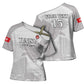 Custom Tunisia Football Cross Shoulder Shirt White Eagles of Carthage