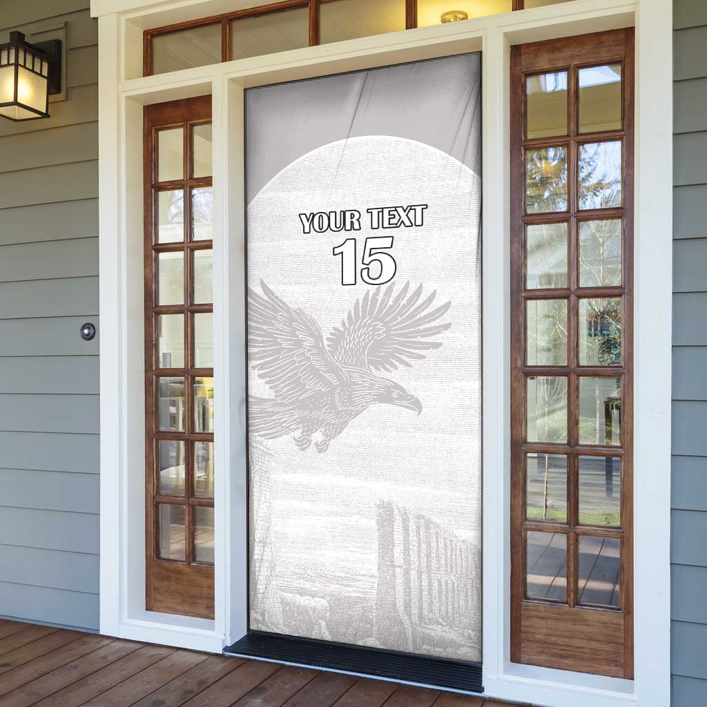 Custom Tunisia Football Door Cover White Eagles of Carthage