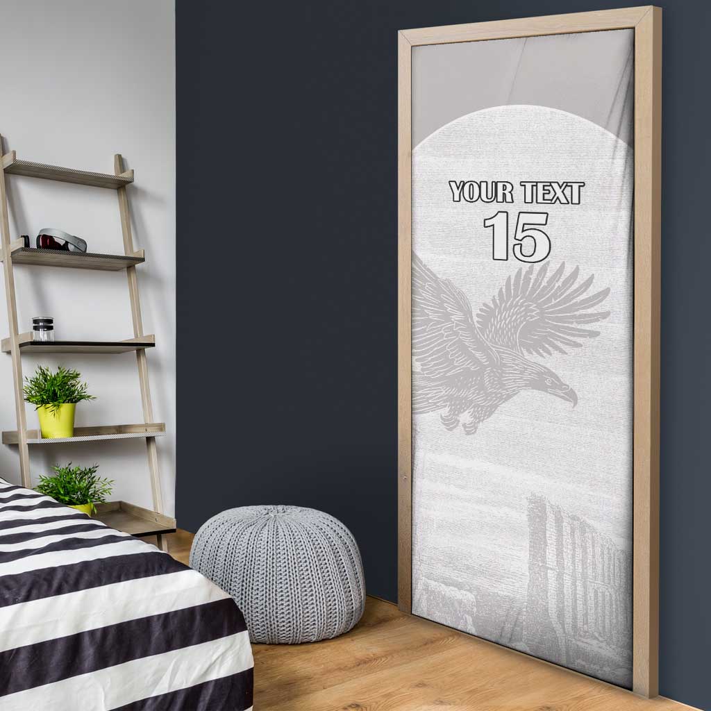 Custom Tunisia Football Door Cover White Eagles of Carthage