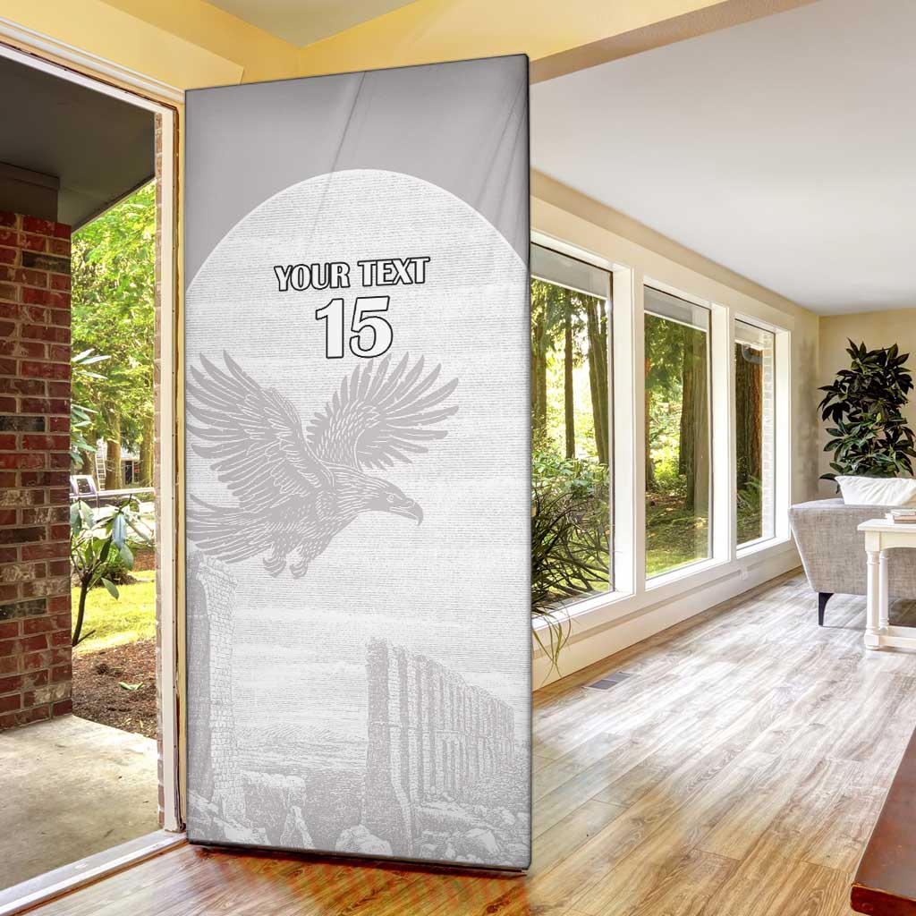 Custom Tunisia Football Door Cover White Eagles of Carthage