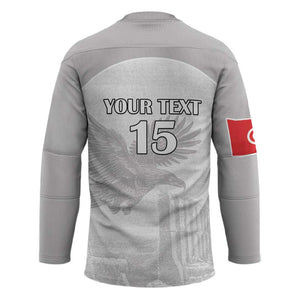 Custom Tunisia Football Hockey Jersey White Eagles of Carthage