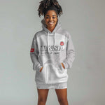 Custom Tunisia Football Hoodie Dress Eagles of Carthage Go Champion - White Color - African Pride