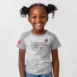 Custom Tunisia Football Kid T shirt Eagles of Carthage Go Champion - White Color - African Pride
