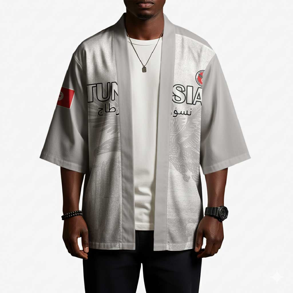 Custom Tunisia Football Kimono White Eagles of Carthage