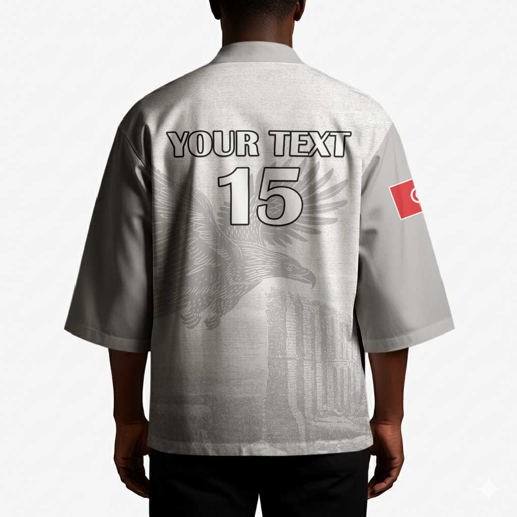 Custom Tunisia Football Kimono White Eagles of Carthage