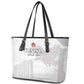 Tunisia Football Leather Tote Bag Eagles of Carthage Go Champion - White Color - African Pride