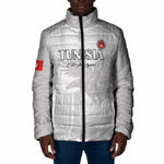 Custom Tunisia Football Padded Jacket White Eagles of Carthage