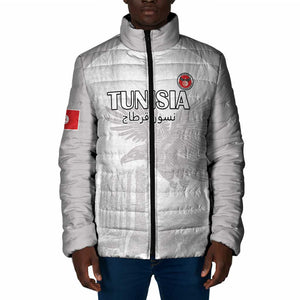 Custom Tunisia Football Padded Jacket White Eagles of Carthage