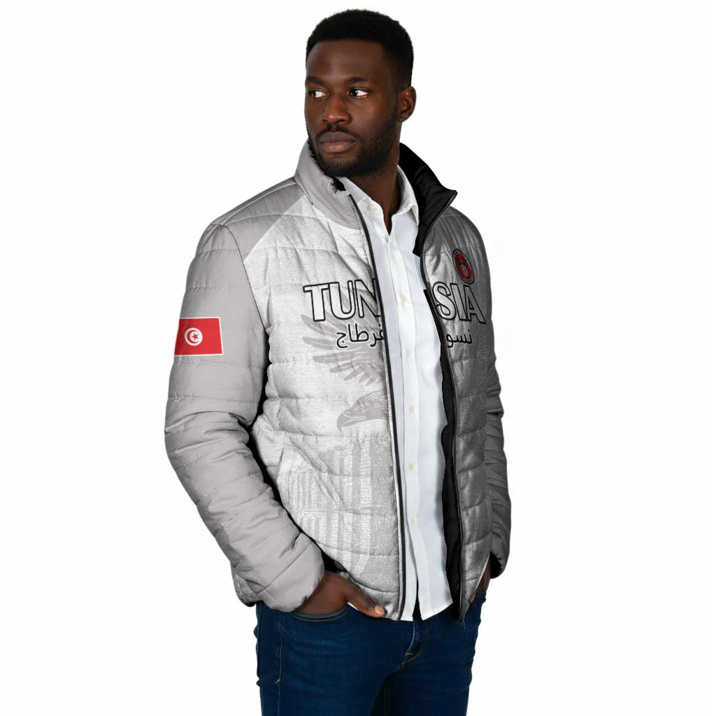 Custom Tunisia Football Padded Jacket White Eagles of Carthage