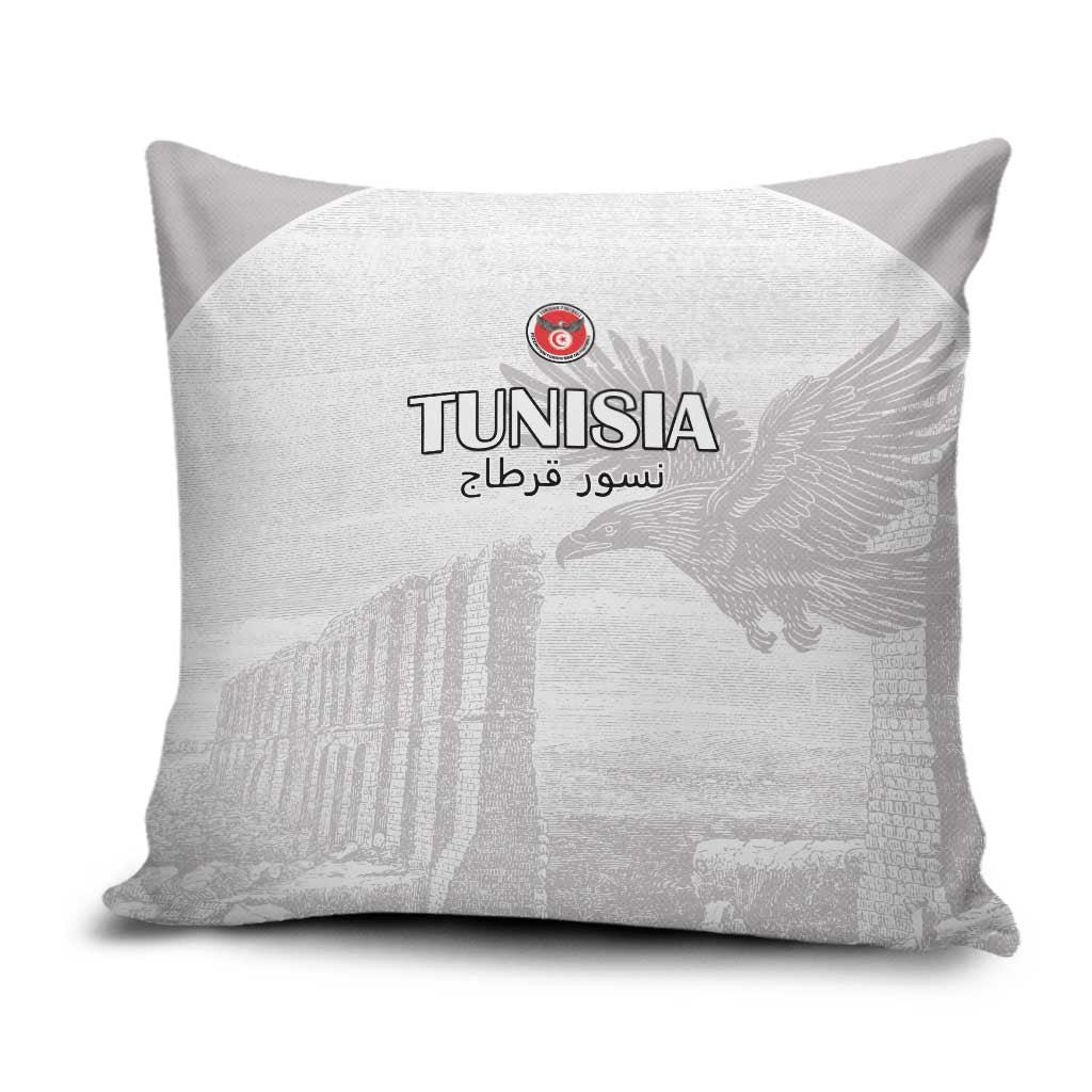 Tunisia Football Pillow Cover White Eagles of Carthage