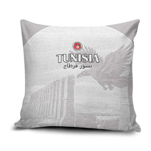 Tunisia Football Pillow Cover White Eagles of Carthage