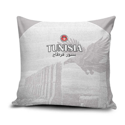 Tunisia Football Pillow Cover White Eagles of Carthage