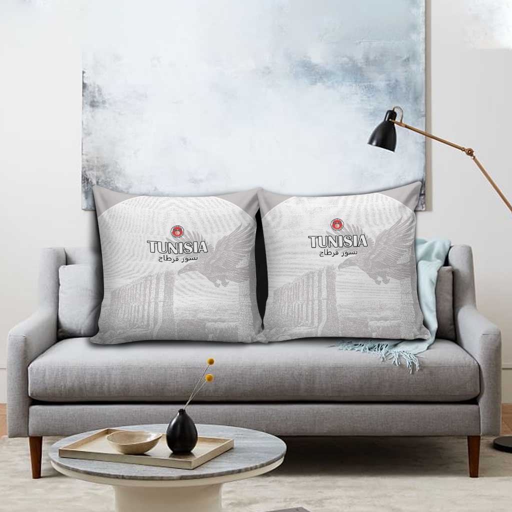 Tunisia Football Pillow Cover White Eagles of Carthage