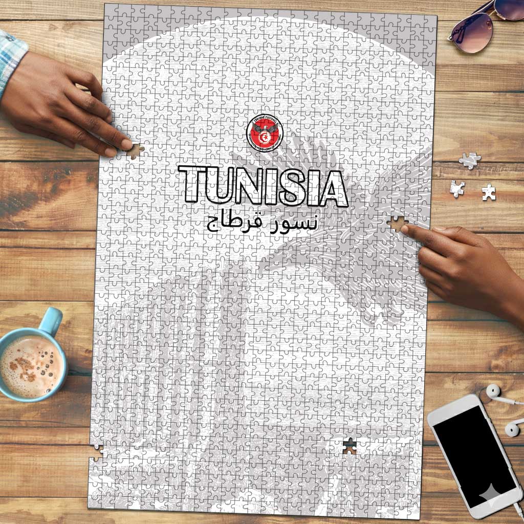 Tunisia Football Puzzle White Eagles of Carthage