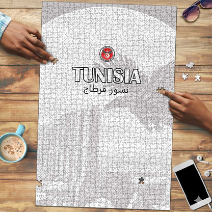 Tunisia Football Puzzle White Eagles of Carthage