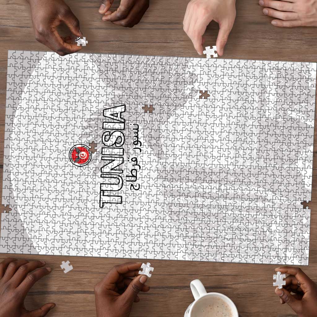 Tunisia Football Puzzle White Eagles of Carthage
