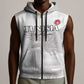 Custom Tunisia Football Sleeveless Zip Hoodie Eagles of Carthage Go Champion - White Color - African Pride