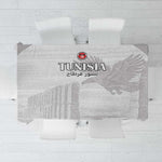 Tunisia Football Tablecloth Eagles of Carthage Go Champion - White Color - African Pride