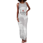 Custom Tunisia Football Tank Maxi Dress Eagles of Carthage Go Champion - White Color - African Pride